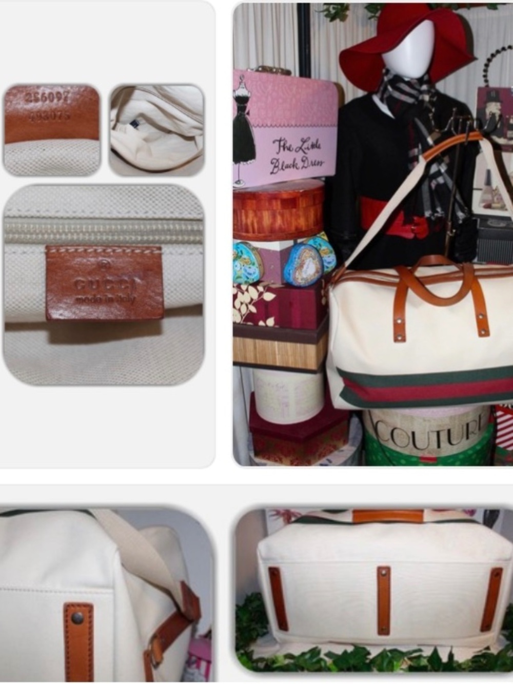 GUCCI RED & GREEN WEB STRIPE LARGE DUFFLE BAG! (2-WAY) - Picture 16 of 16